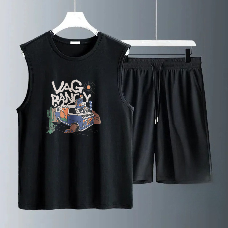 Summer Clothing - Conjuntos de Camisetas Sem Mangas Masculinas