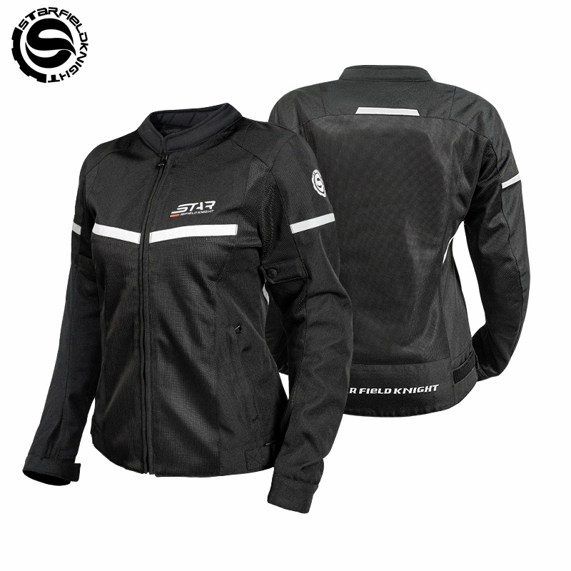 Summer Knights Clothing - Jaqueta de Motocicleta Preta e Branca