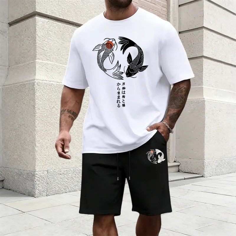 Summer Clothing Outfits - Conjunto de treino masculino com padrão