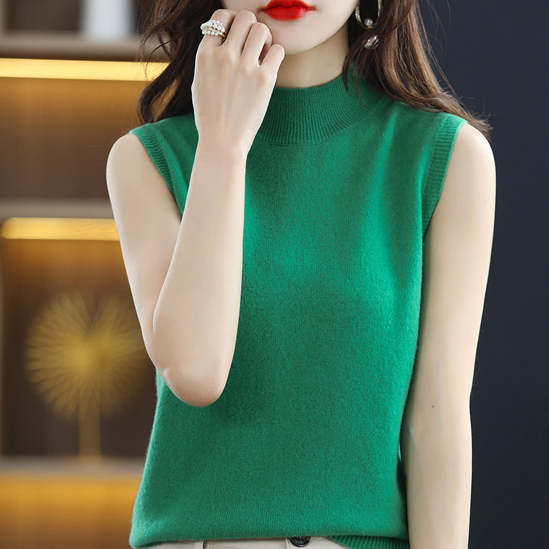 Summer Jumper Clothing - Roupas femininas meia gola alta colete