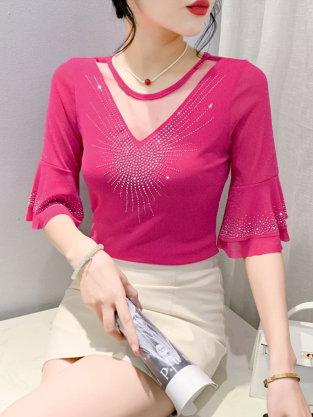 Summer Clothing Old Money - Camiseta Feminina Sexy de Verão com
