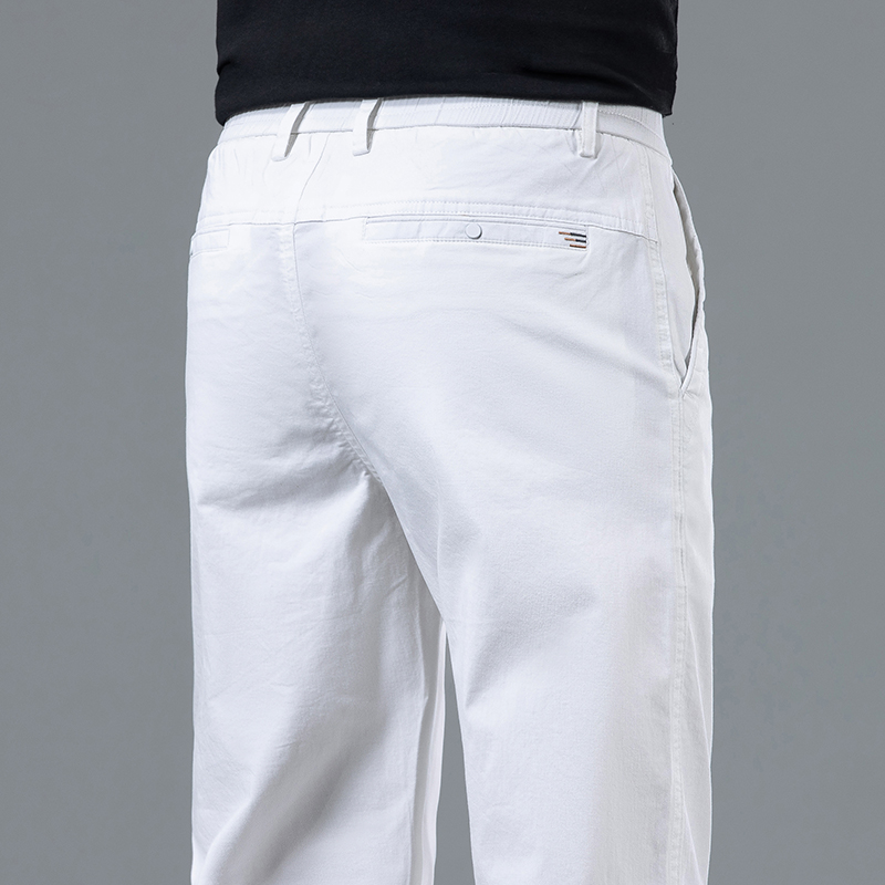 Summer Light Clothing - Calças brancas retas e leves para