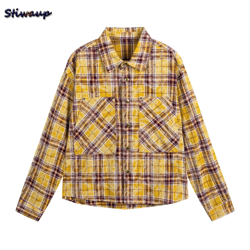 Summer Clothing Old Money - Camisa xadrez feminina manga longa moda