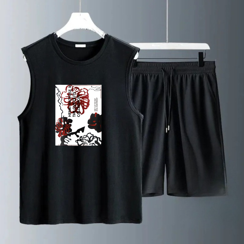 Summer Clothing - Conjuntos de Camisetas Sem Mangas Masculinas