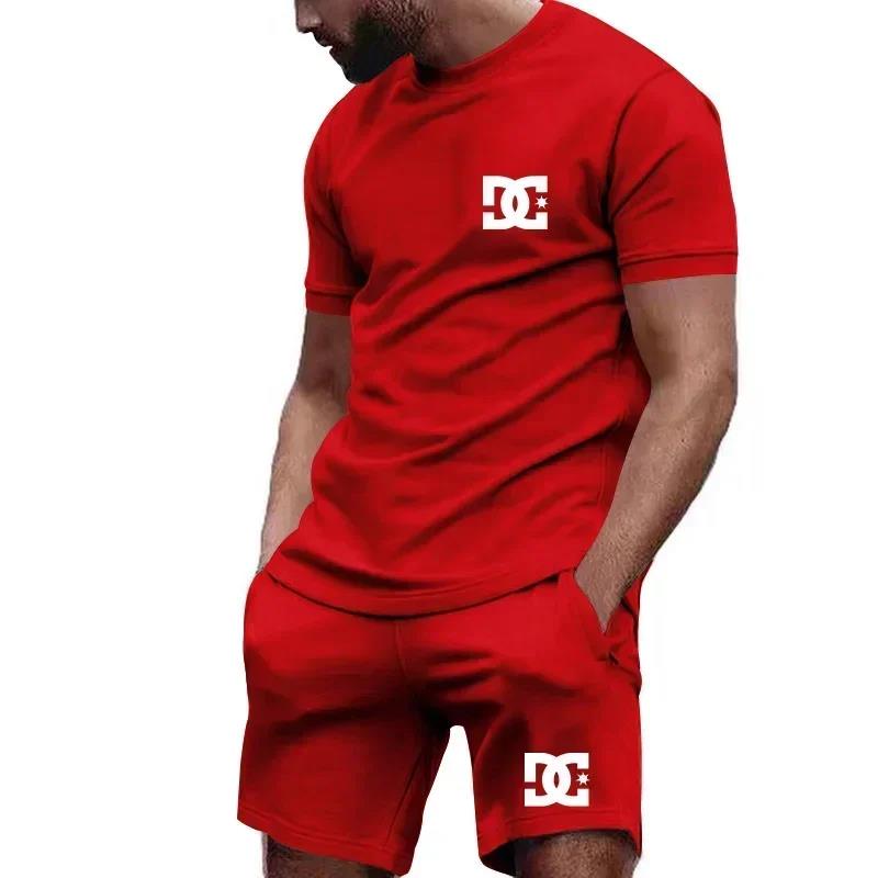 Summer Outdoor Clothing - Conjunto de verão masculino com camiseta