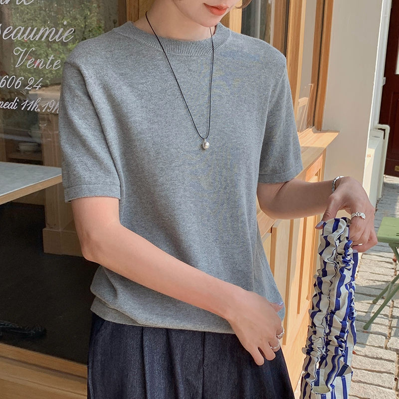 Summer Jumper Clothing - Suéter de Algodão Feminino Primavera Verão