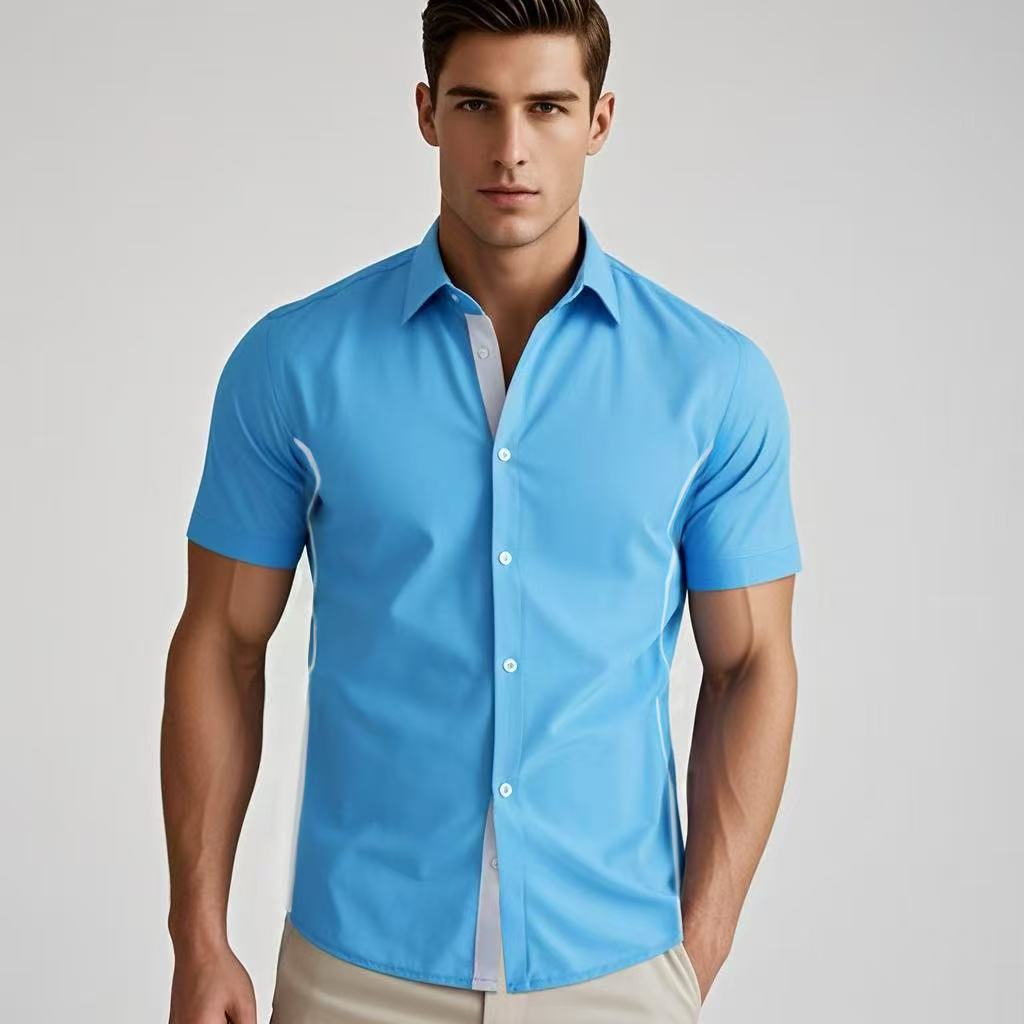 Camisas Formais Elásticas de V - Summer Clothing Old Money avaliação e preço