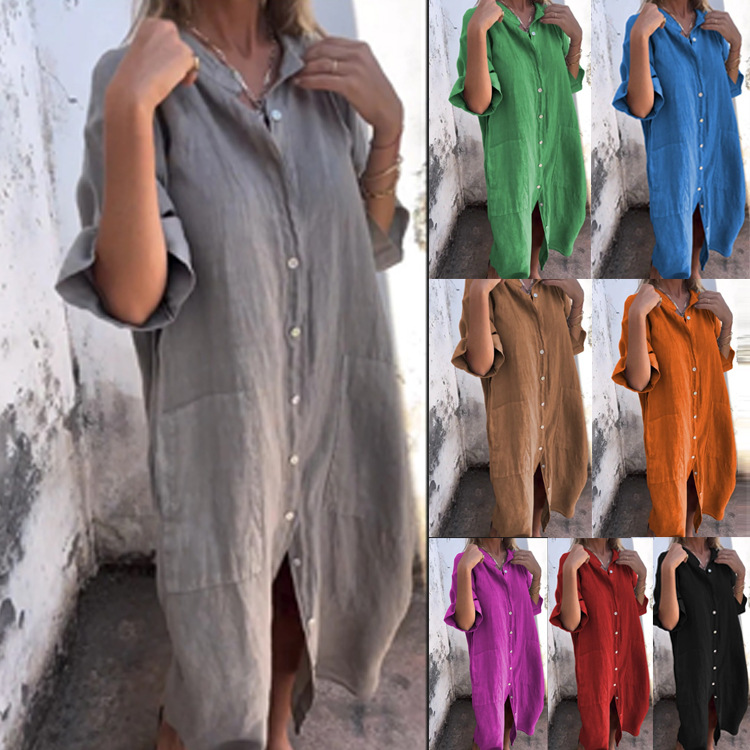 Vestido Camisa Feminino 2026 E - Summer Clothing Old Money avaliação e preço