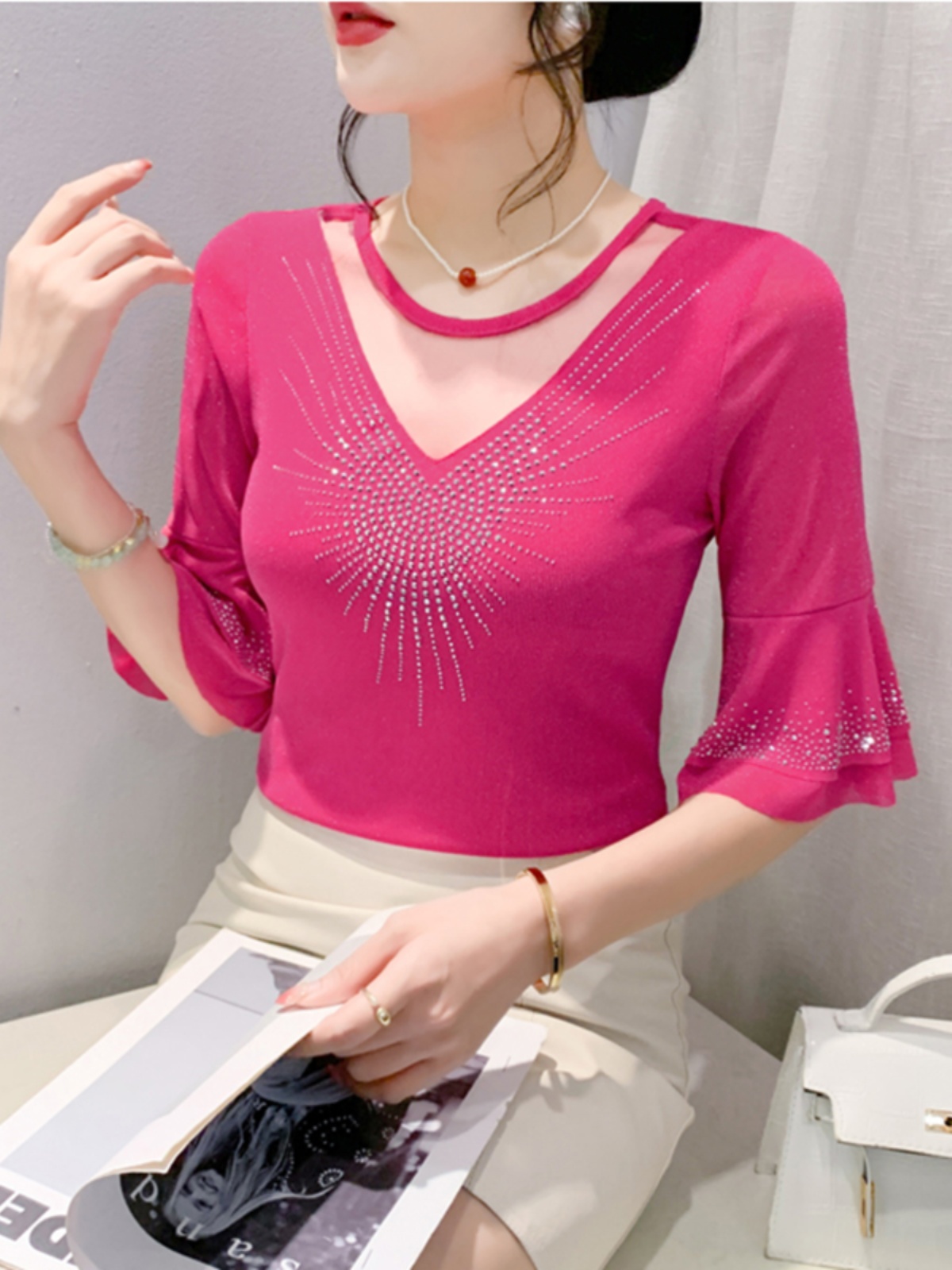 Camiseta Feminina Sexy de Verã - Summer Clothing Old Money avaliação e preço