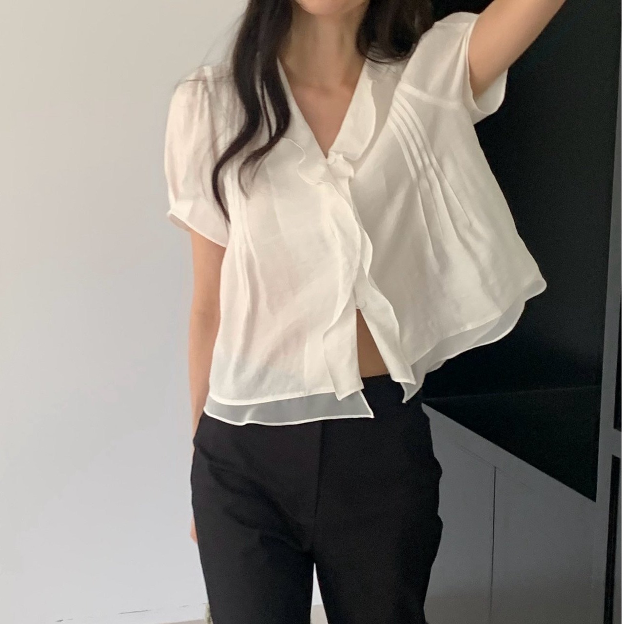 Blusa de Verão Estilo Coreano  - Summer Clothing Old Money avaliação e preço