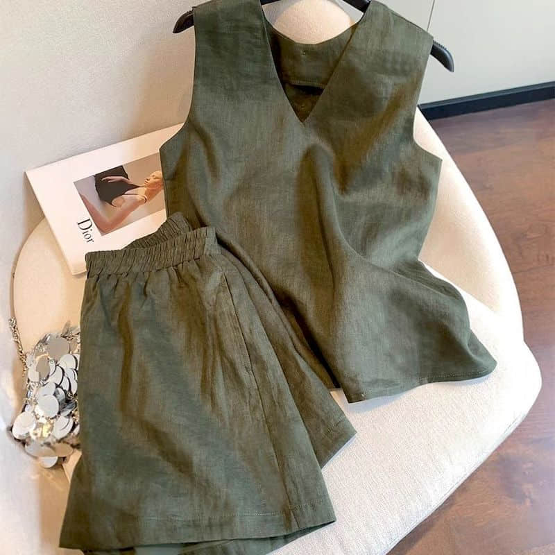 Conjuntos de Shorts com Estilo - Summer Clothing Old Money avaliação e preço
