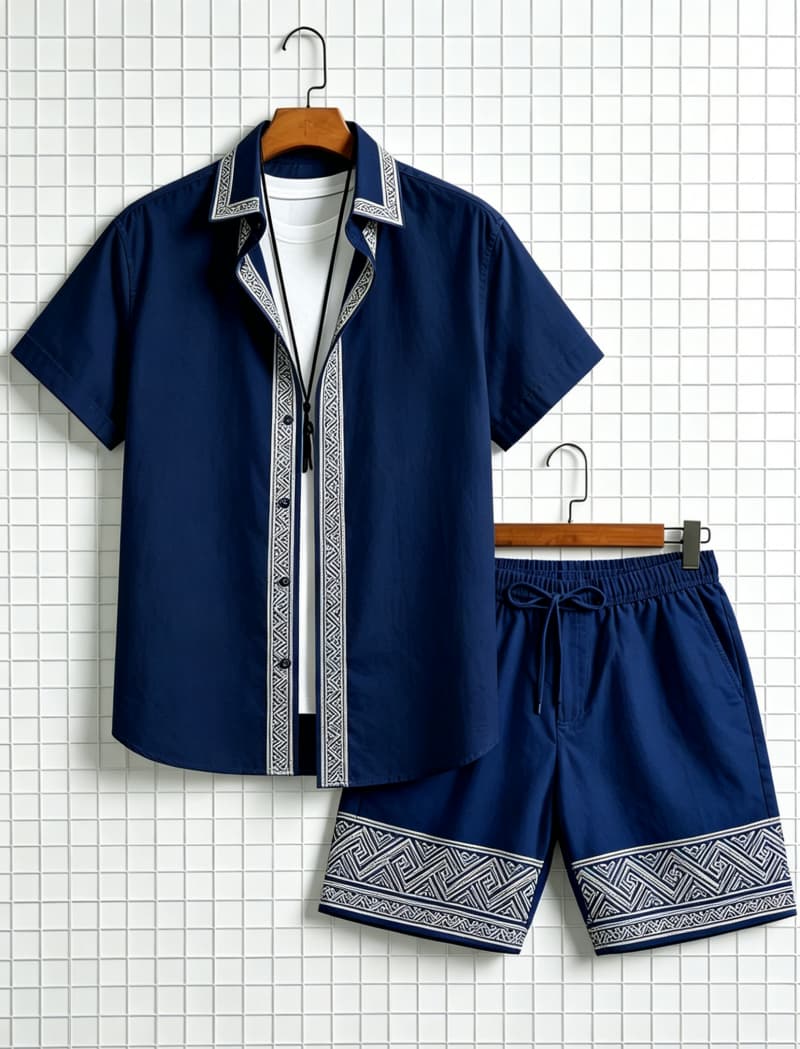 Conjunto de camisa de manga cu - Summer Outdoor Clothing avaliação e preço