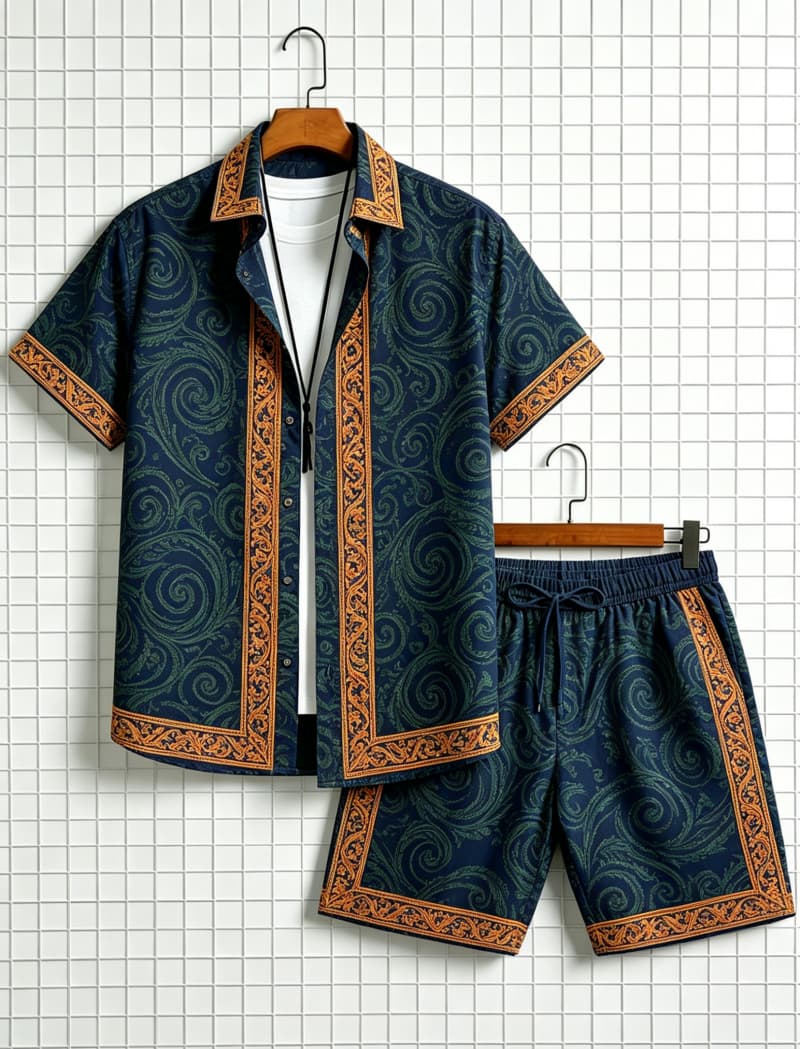 Conjunto de camisa de manga cu - Summer Outdoor Clothing avaliação e preço