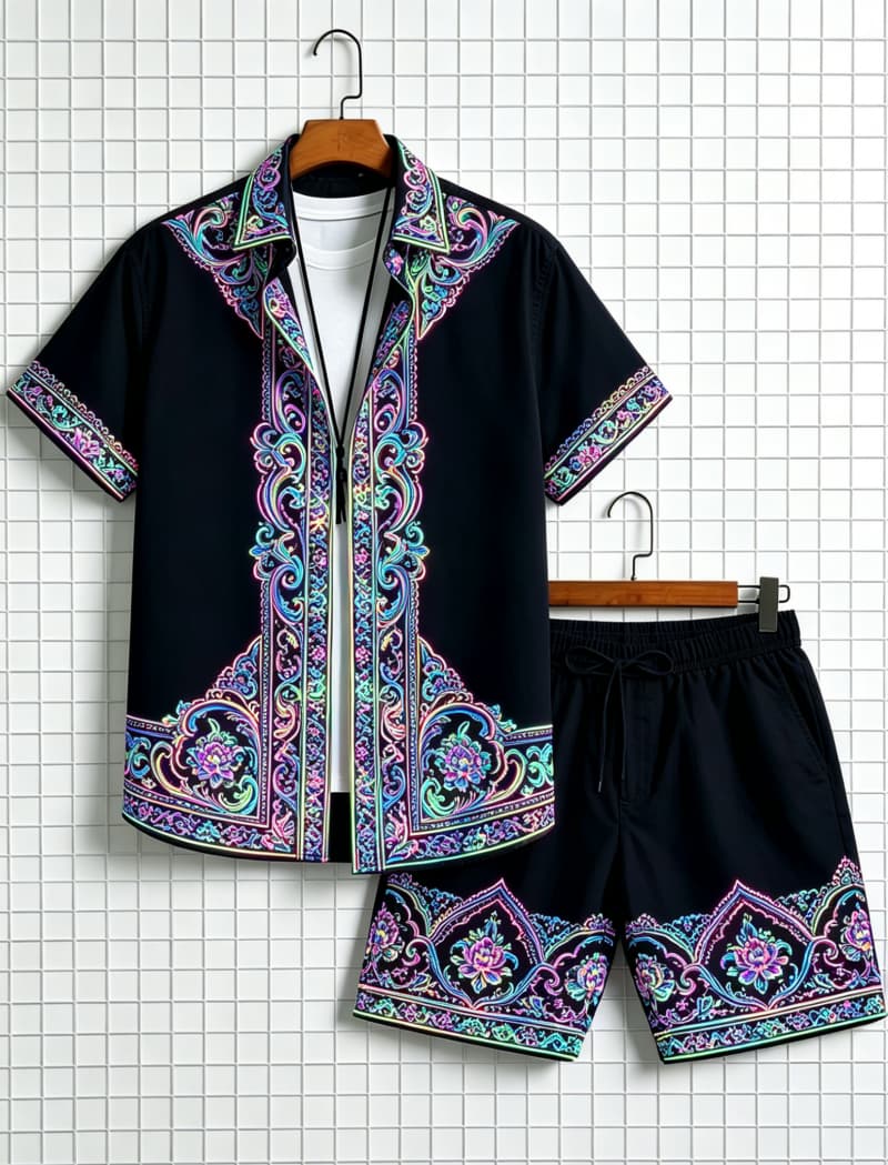Conjunto de camisa de manga cu - Summer Outdoor Clothing avaliação e preço