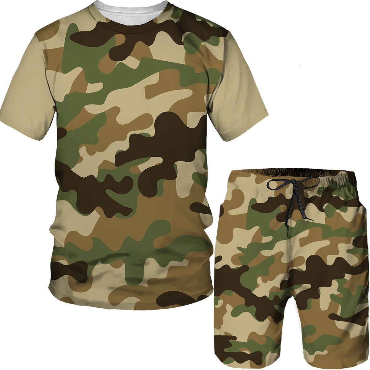 Conjuntos de Camuflagem Mascul - Summer Clothing Outfits avaliação e preço
